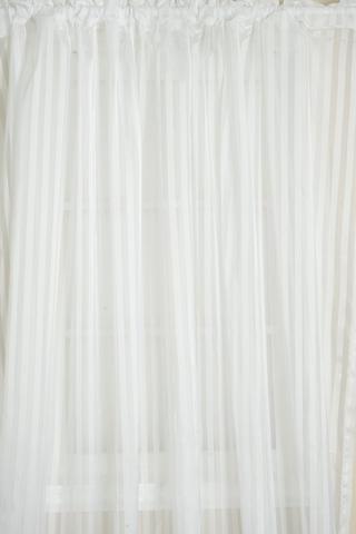 DOBBY STRIPE SHEER TAPED CURTAIN 230X214CM