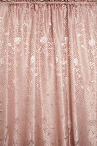2 PACK ROSE JACQUARD TAPED CURTAIN 140X218CM