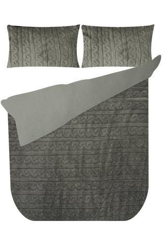 WINTER KNIT SHERPA POLYESTER COMFORTER