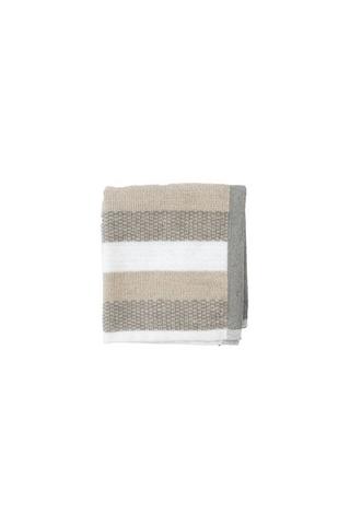 MELANGE STRIPED VELOUR FACE CLOTH