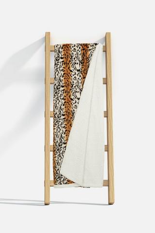 ANIMAL PRINTED FAUX FUR BLANKET 200X220CM