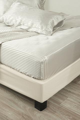6 PIECE SATIN STRIPE SHEET SET