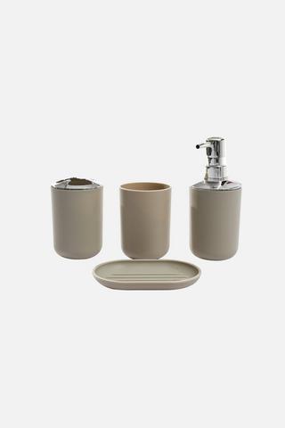 4 PIECE TRENDY BATHROOM ACCESSORIES SET