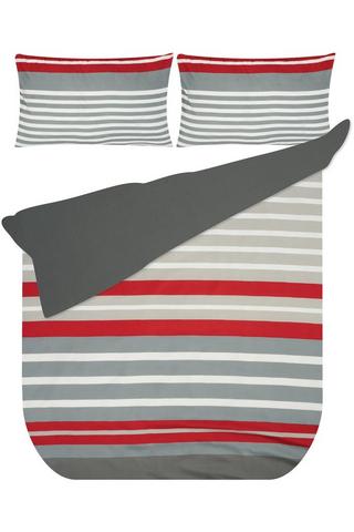 COLLEGE STRIPE POLYESTER DUVET COVER