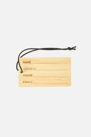 WOODEN NAME TAG