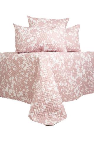 5 PIECE SILHOUTTE LEAVES POLYESTER QUILT SET
