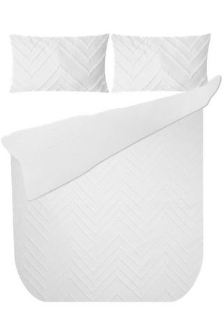6 PIECE EMBOSSED TUFTED POLYESTER DUVET COVER SET