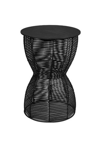 WOVEN HOURGLASS SIDE TABLE