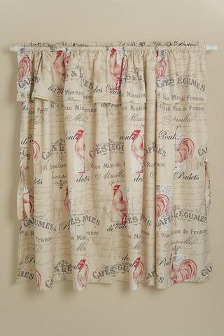 ROOSTER CAFE CURTAIN WITH VALANCE 230X120CM