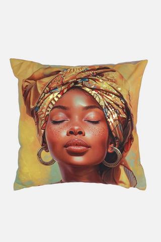 AFRICAN DIVA PRINTED SCATTER 50X50CM