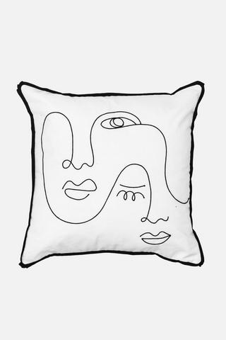 FACE EMBROIDERED SCATTER 50X50CM