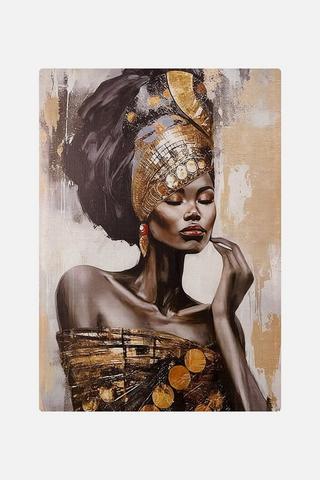 AFRIKA LADY WALL ART 38X58CM
