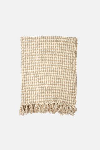 STITCH COTTON THROW 140X180CM