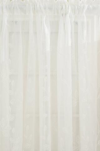 EMBROIDERED SHEER TAPED CURTAIN 230X218CM