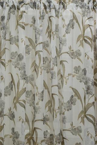 ORCHID FOIL SHEER TAPED CURTAIN 230X218CM