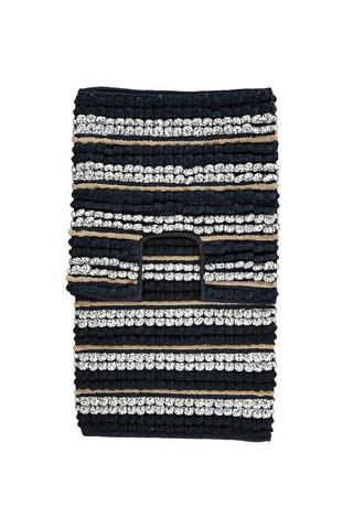 2 PIECE MELANGE STRIPE BATHMAT SET