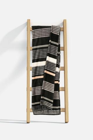 BEN STRIPE FLANNEL BLANKET 180X200CM