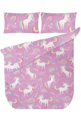 KIDS FAIRYTALE UNICORN POLYESTER DUVET COVER