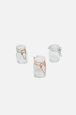 3 PIECE SPICE CLIP JARS