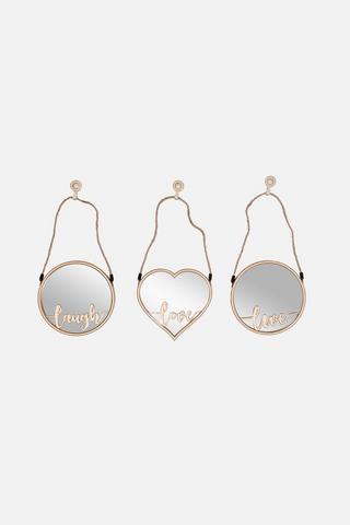LIVE LOVE DECORATIVE TRIO MIRRORS