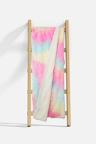 KIDS RAINBOW FAUX FUR BLANKET 120X150CM