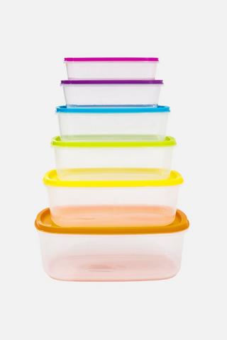 7 PIECE RAINBOW STORAGE CONTAINERS