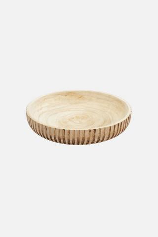 RIBBED WOODEN PLATTER