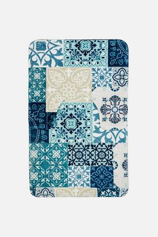 2 PIECE PATCHWORK BATHMAT SET