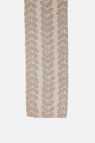 CHENILLE JACQUARD LEAF TABLE RUNNER