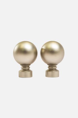 2 PACK FINIAL BRUSHED END CAPS