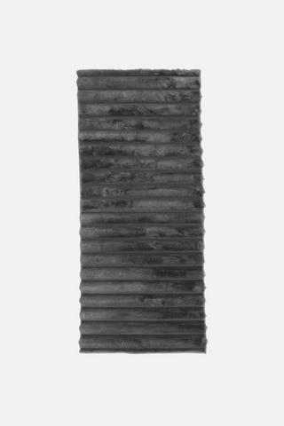 STRIPE FAUX FUR RUG RUNNER 70X160CM