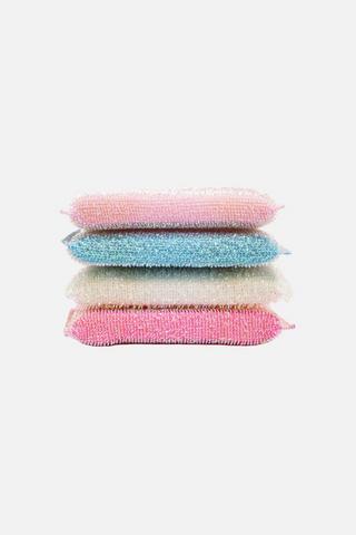 4 PACK RAINBOW CLEANING SCOURERS