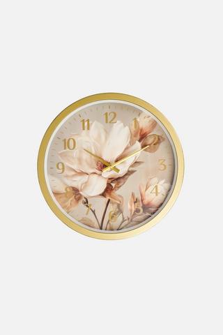 40CM FLORAL WALL CLOCK