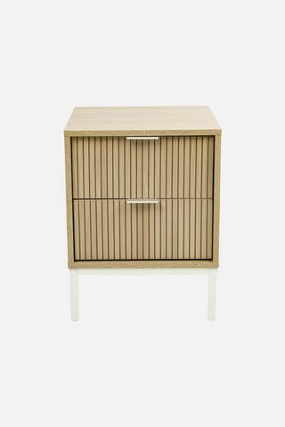 RIBBED OAK PEDESTAL