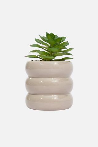 POTTED SOLID FAUX SUCCULANT