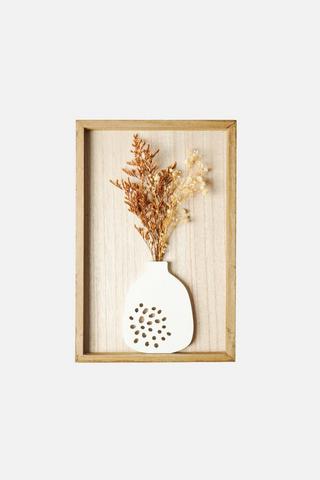 FRAMED DRY FLOWER WALL ART 30X60CM