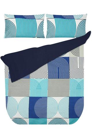RIVOT GEO POLYESTER DUVET COVER