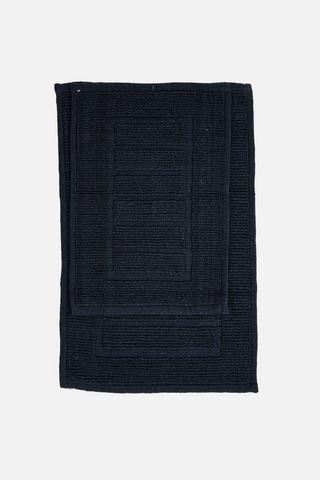 2 PIECE LOOP BORDER BATHMAT SET