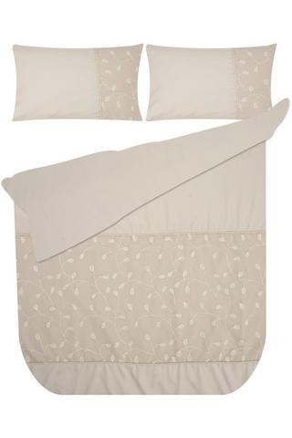 VOILE EMBROIDERED POLYESTER DUVET COVER