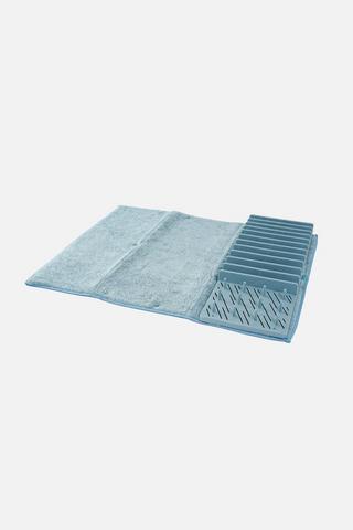 DISH DRYING MAT WITH RACK