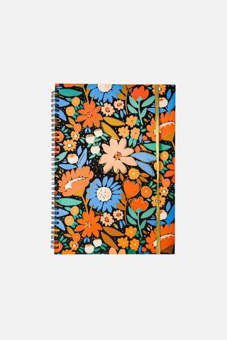 A4 BRIGHT FLORAL 80PG NOTEBOOK