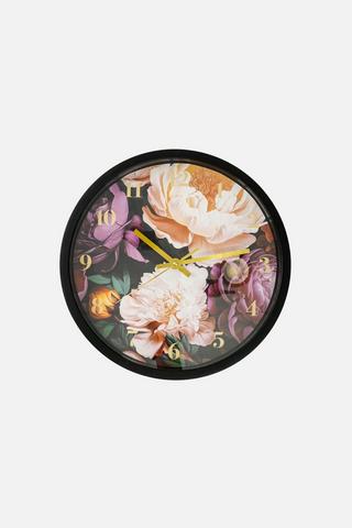 FLORAL PRINTED WALL CLOCK