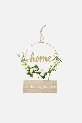 HOME FLORAL HANGING WREATH