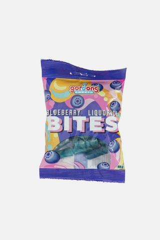60G GORDONS BLUEBERRY LIQUORICE BITES