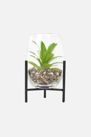 POTTED FAUX SUCCULENT ON LEGS
