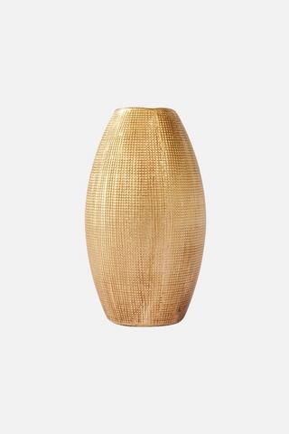 GRID SCRATCH DECORATIVE VASE