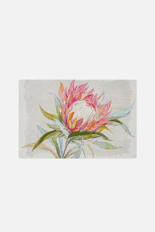 FRAYED PROTEA WALL ART 70X50CM
