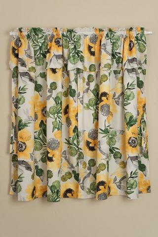 SUNFLOWER CAFE CURTAIN WITH VALANCE 230X120CM