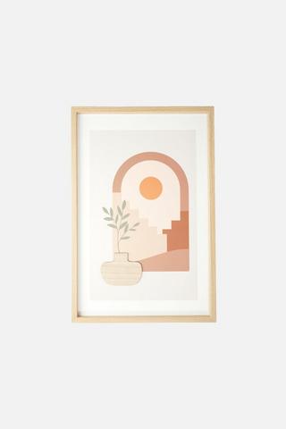 POT TEXTURED FRAMED WALL ART 40X60CM