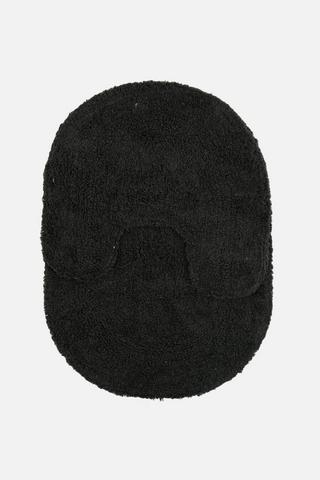 2 PIECE OVAL TEXTURED BATHMAT SET